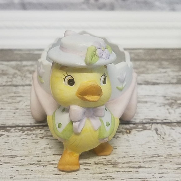 Lefton Easter chick duck with egg cart buggy 1984 - Picture 2 of 5